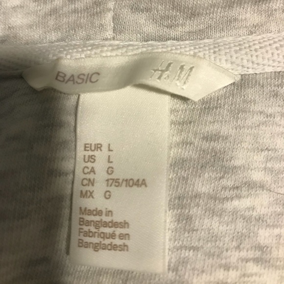 H&M Basic Sweatpants and Hoodie, light gray - Picture 3 of 4